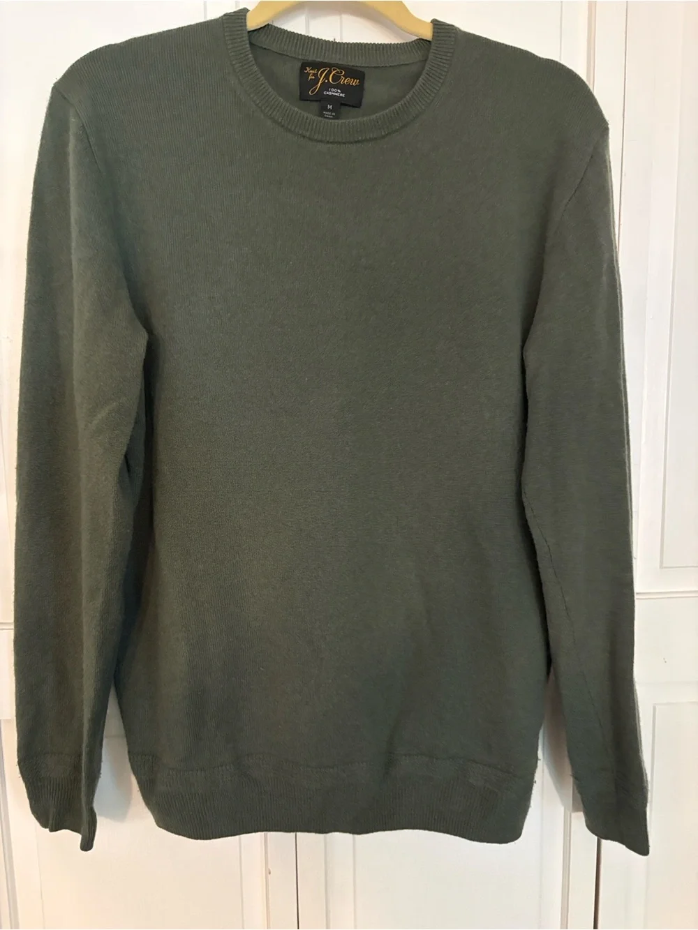 J. Crew Men's Crewneck Sweater in Olive
